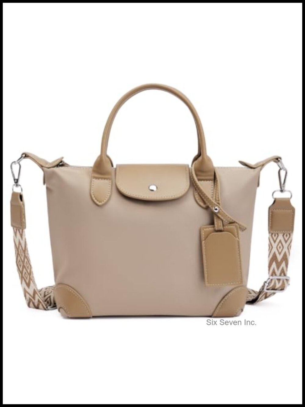 Nylon Crossbody Bag Top Handle Satchel Purse Adjustable Strap